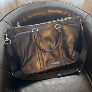 Navy blue Coach laptop/briefcase. Nearly new.